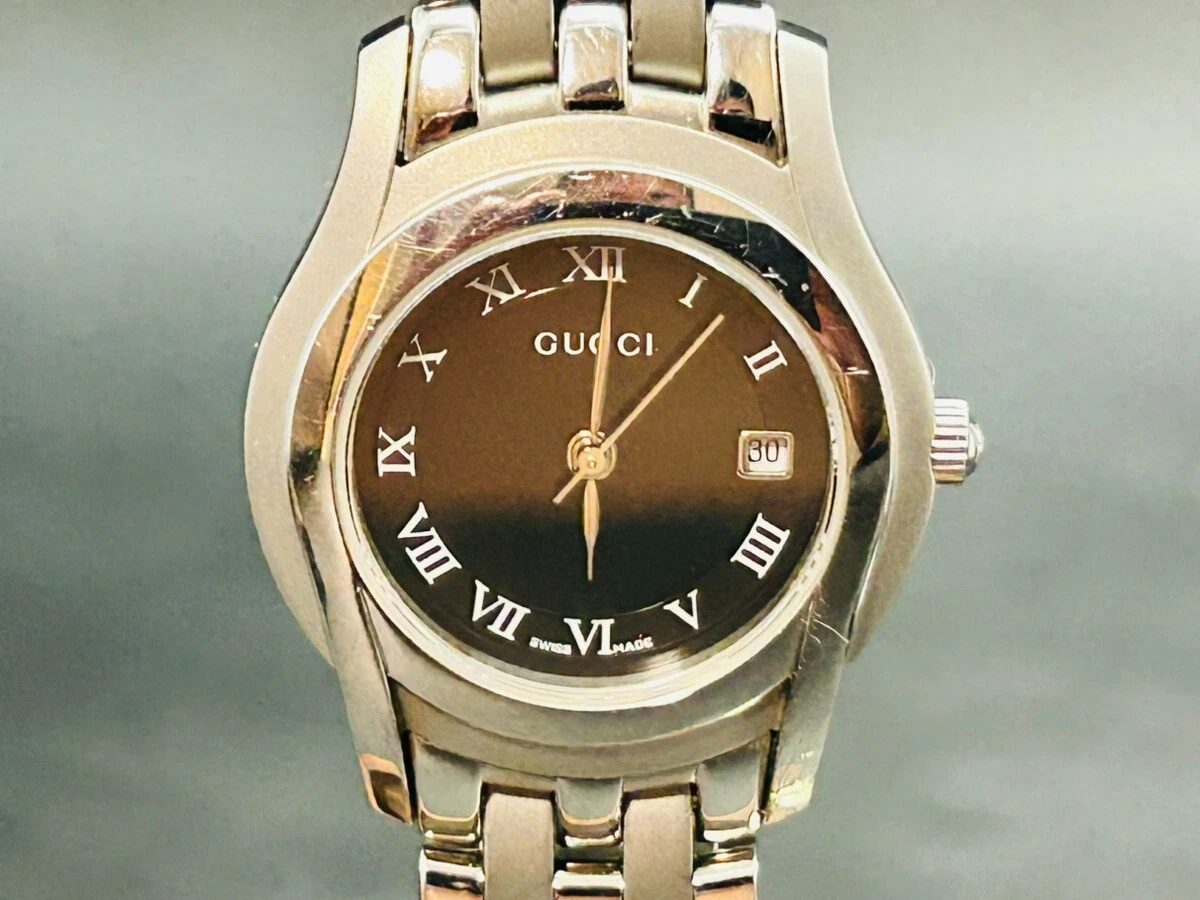 [PRESQUE COMME NEUVE] Livraison 1 jour Montre Gucci 5500L Femme Noir X Argent