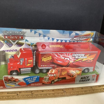 Disney Pixar World Of Cars 95 McQueen Rust-Eze Mack Hauler #1 , 8.5  Long Orama