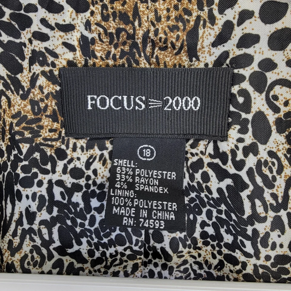 Blazer Focus 2000 para mujer talla 18 marrón negocios 2 botones a cuadros ropa profesional Jack Foto 3 de 4