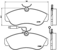 Brembo P 23 069 brake pad set, disc brake for Citroën, Fiat, Peugeot