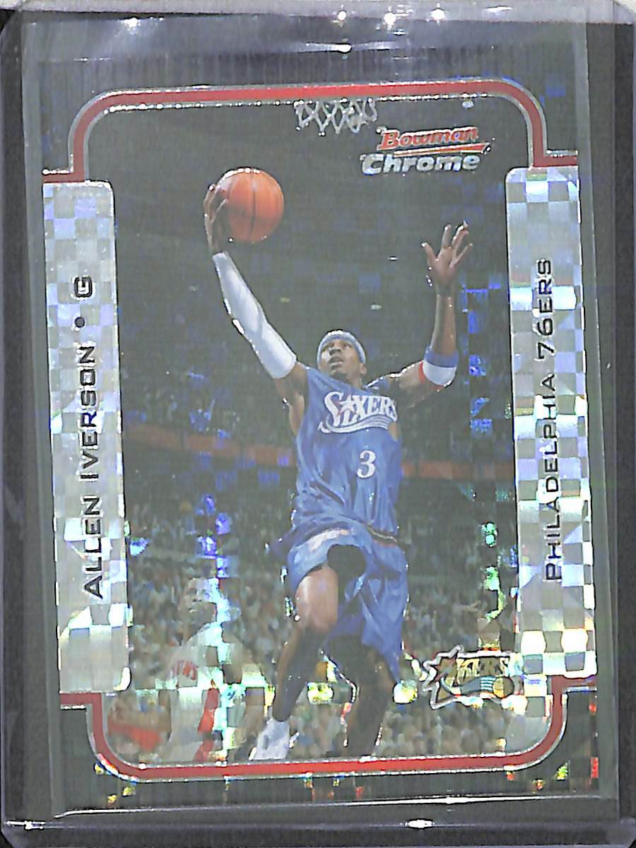 2003-04 Bowman Chrome Xfractor #10 Allen Iverson No 104 of 150