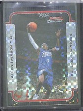 2003-04 Bowman Chrome Xfractor #10 Allen Iverson No 104 of 150