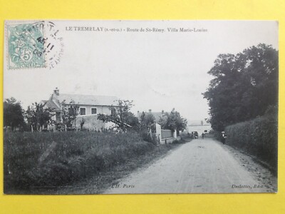cpa RARE LE TREMBLAY sur MAULDRE (Yvelines) Route de St REMY VILLA MARIE LOUISE
