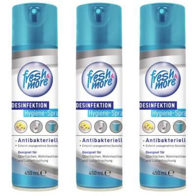 Fresh & More Desinfektionsspray Für Raumluft Und Flächenhygiene (3er Pack) 450ml
