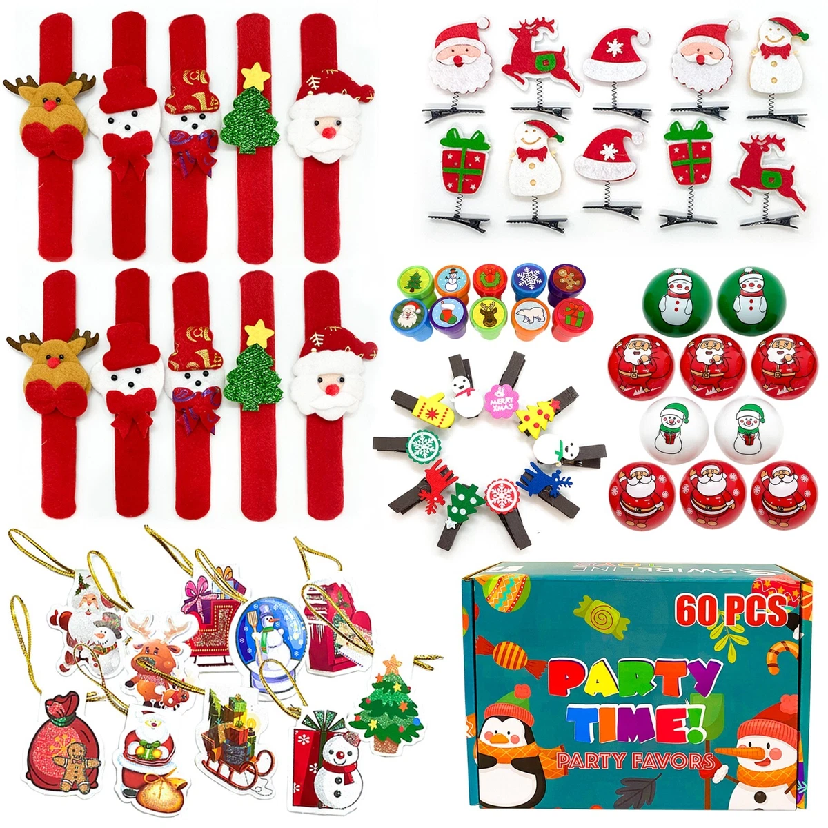 60 PACK Christmas Party Favors Stocking Stuffers Small Prizes for Kids Bulk  Toys