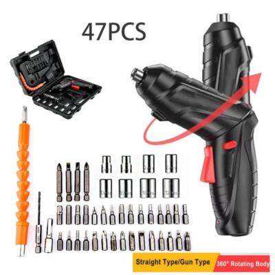 47 Pcs 3.6v Electric Screw Driver Rechargeable Household Lithium Electric Drill