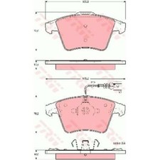 TRW Bremsbeläge GDB1556 Bremsklötze für VW Transporter V Bus 7HB 7HJ 7EB 7EJ 7EF