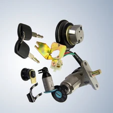 Modified Motorcycle Fuel Gas Cap Ignition Switch Seat Lock Key Set Universalf8