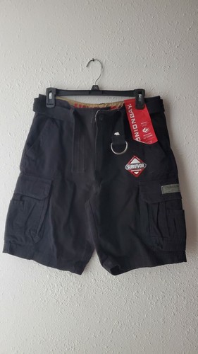 black cargo shorts, union bay, size 