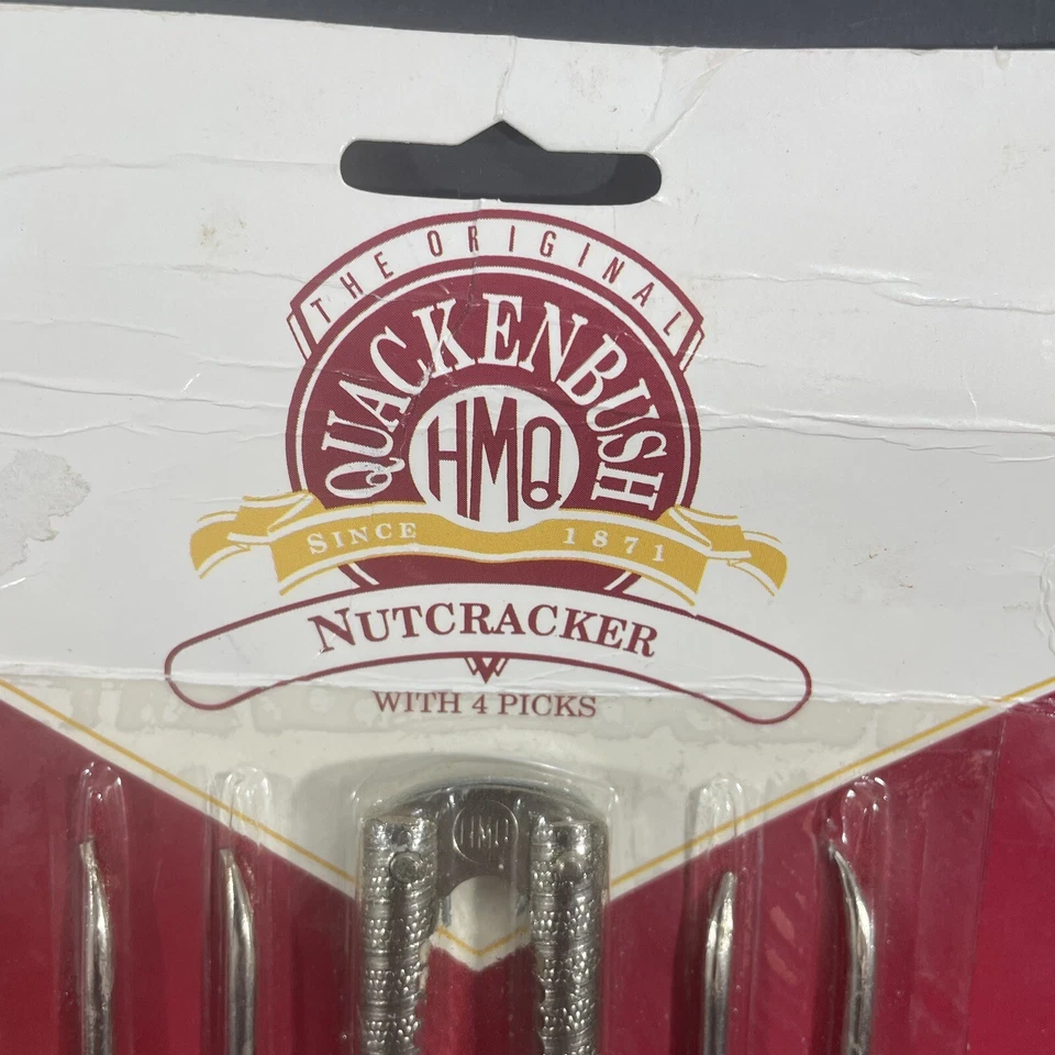 HMQ Quackenbush Vintage Nutcracker Nut Pick Set New Old Stock 5 Piece Steel USA - Image 2 of 4