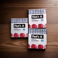 Ecco fatto. Mela + Mirtillo 100% Naturale Barretta di Frutta Vera, Migliore Alta Fibra Veg...