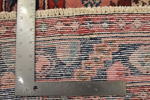 Vintage Tribal Rug 3'3'' x 5' Ivory Wool Geometric Hand-Knotted Oriental Carpet - Picture 13 of 13