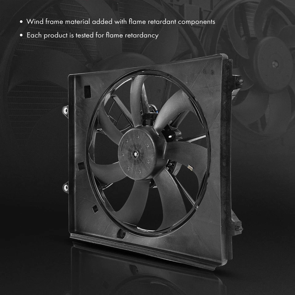 2x Ventilador de refrigeración del radiador izquierdo y derecho con conjunto de cubierta para Honda Odyssey 11-17 Foto 4 de 4