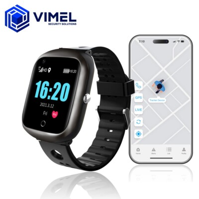 GPS Tracker for Kids Elderly People Smartwatch 4G SIM Card
