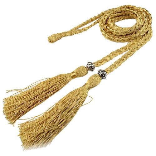 Cintura Da Donna Con Fiocco Da Annodare In Corda Sottile Cintura Con Nappa ▼ - Foto 24 di 49