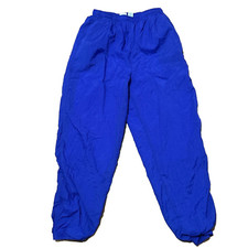 Vtg Parachute Pant Purple Leg Zip Lined Nylon Track Jogger Windbreaker Medium