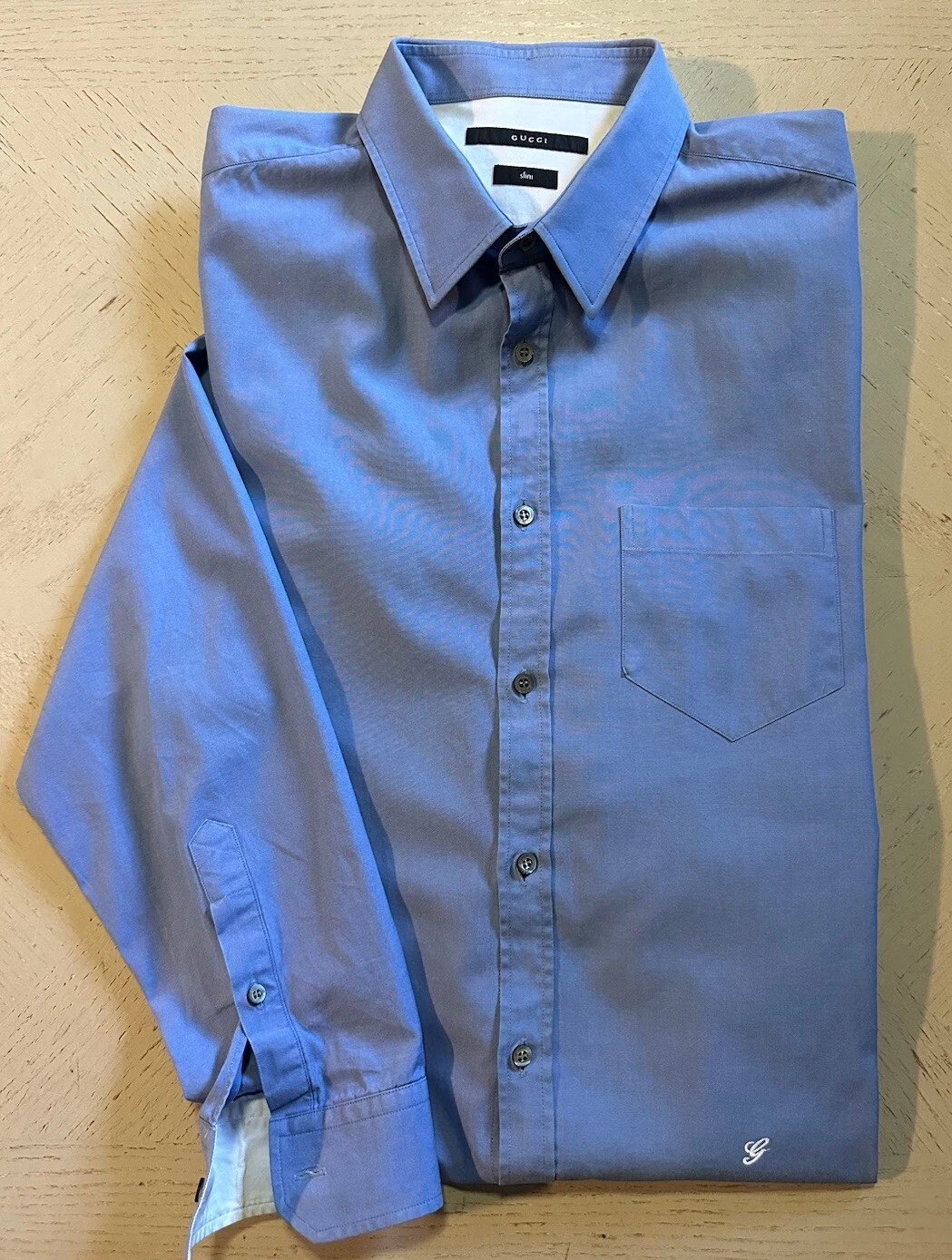 Chemise habillée homme coupe mince bleu Gucci taille 42/16,5 Suisse