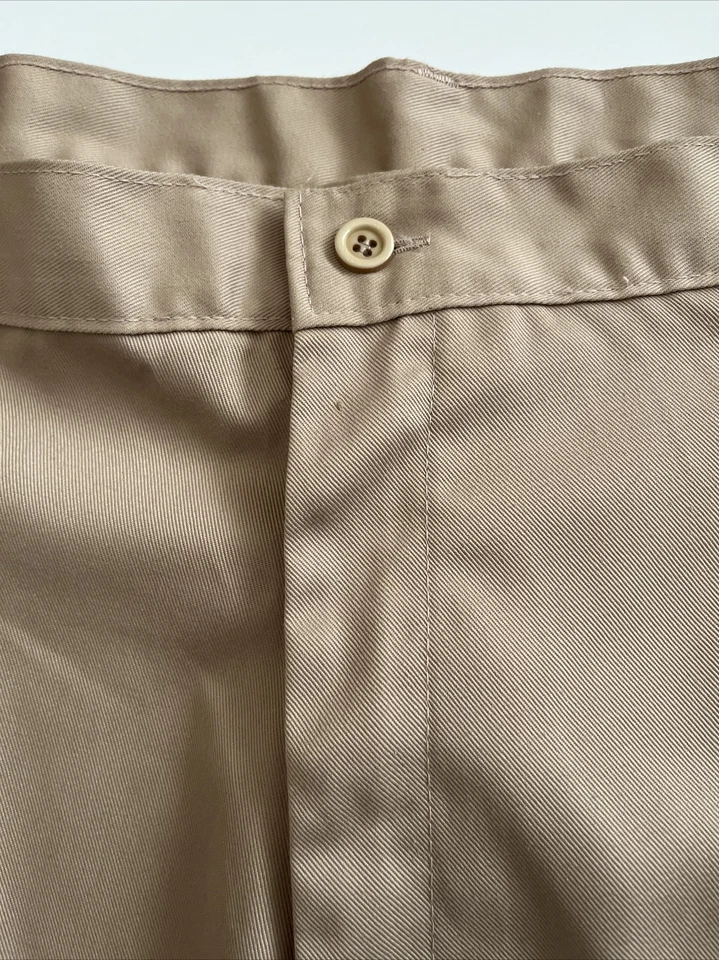 Винтажный новый с Ярлыками машинка для стрижки совершенно мужские шорты размер 40 с манжетами плиссированные платье хаки желтовато-коричневый - Изображение 3 из 4