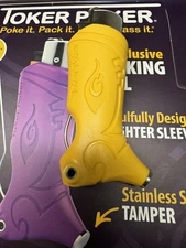 Toker Poker Lighter Sleeve Smoking Tool - Fits Clipper - Gold - New