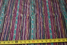 By 1/2 Yd, 56" Wide, Metallic-Gold Turquoise & Lavender Cotton, Mill Creek,P1939