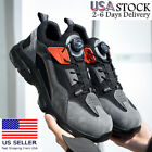Men Steel Toe Boots Work Safety Shoes Rotating Buckle Puncture Proof Non Slip