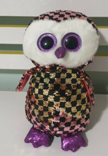 Ty Beanie Boos Regular Sequin Plush: Checks the Checkered Owl 22CM