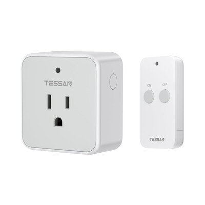 Remote Control Outlet, TESSAN Wireless Light Switch, On Off Switch Plug for L...