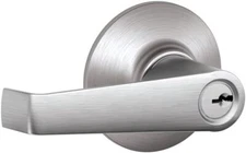 SCHLAGE F51A ELA 626 Elan Lever Keyed Entry Lock Satin Chrome