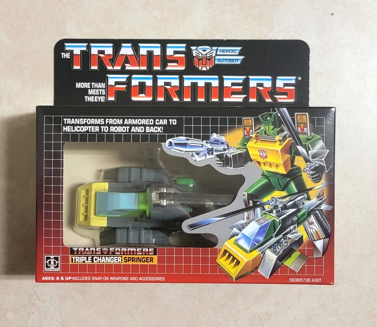 レア TRANSFORMERS CLASSIC SPRINGER G1 箱付き 1990 G1 Transformers Classics Springer in Boxed & Complete Action