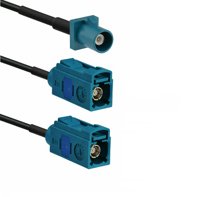 FAKRA Z Male to Y type 2X FAKRA Z Female Splitter Combiner cable pigtail 1F2M