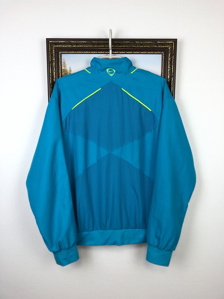 Vintage Nike FC Barcelona Football Jacket Soccer Track Top Blue