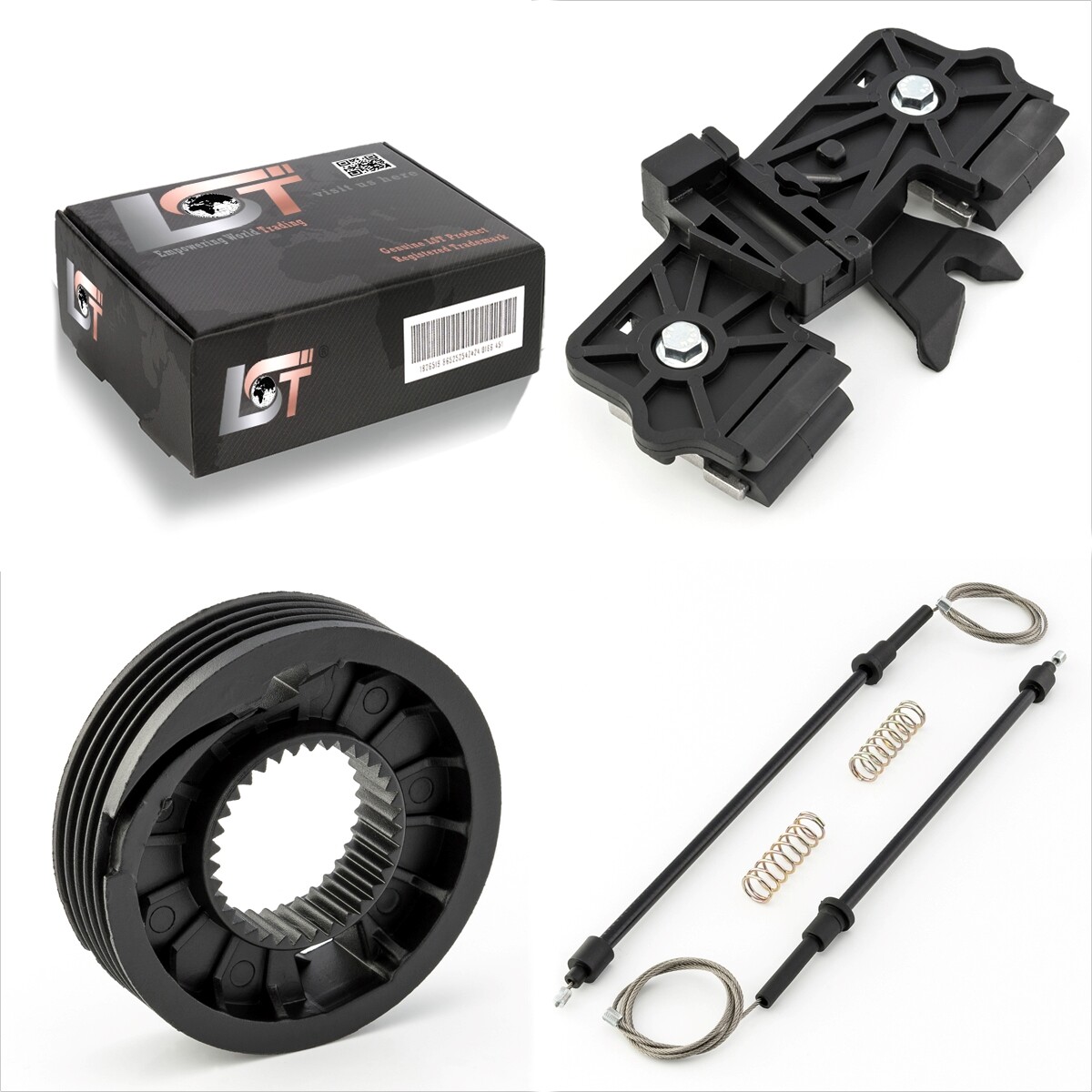 Window Regulator Repair Kit Cable Pull Roll Metal Slider VR for Ford Fiesta 6