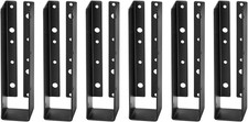 6 Pcs 2 X 8 Concealed-Flange Black Light Joist Hanger,Inner Width 38Mm,14 Gauge