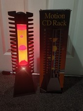Vintage Lava Lamp CD Rack Stand Holder Retro Motion CD Rack Rare Red And Orange 