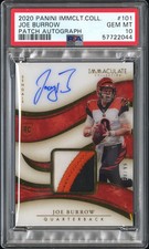 JOE BURROW 2020 IMMACULATE LOGO PATCH RPA AUTO /99 ROOKIE PSA 10 GEM POP1🔥