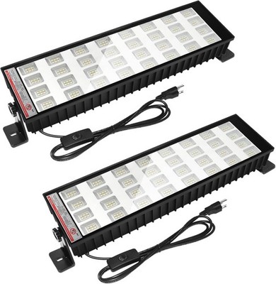2 Pack 100W LED Shop Lights, 6000K 18000LM Work Light for Garage, Plug in Garage