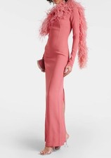 TALLER MARMO Garbo feather-trimmed gown . Size 40