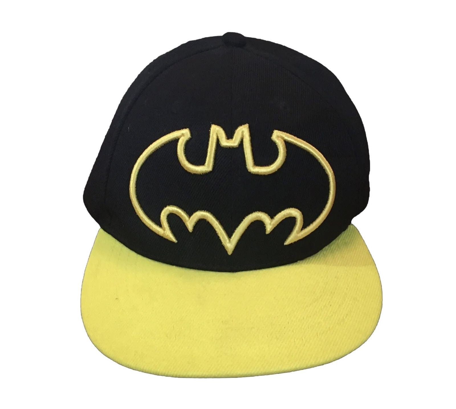 Batman Six Flags Yellow Logo Snapback Baseball Ca… - image 1