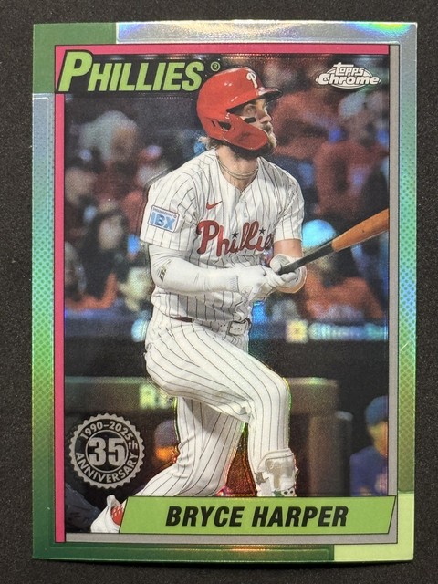 Bryce Harper 1990 Anniversary Refractor #90CB-12 2025 Topps Chrome Phillies