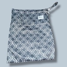 Noras Nursery Gray Wet Bag Diaper Laundry Double Zip Stroller Pouch 11 x 15 Gift