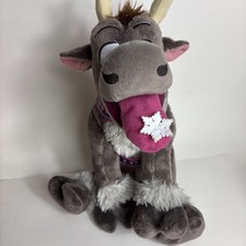 Disney Store Exclusive Frozen Sven 14" Holiday Plush Toy Doll Snowflake Tongue