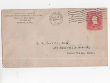 Boston Elevated Railway Co.   corner mark   1906 ad cover