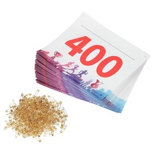 Running Bib Number 7x6 Inch, 1-400 Medals Waterproof Competitor Number