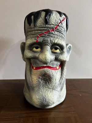 Vintage 1999 11  Frankenstein Tabletop Blow Mold Head Lights Up