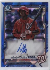 2021 Bowman Sapphire Edition Chrome Prospects Jeremy De La Rosa Auto 1i3j