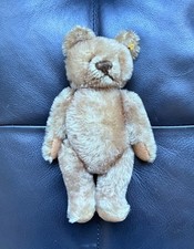 Vintage Original Steiff Teddy Bear Blonde With Partial Ear Tag and Button 7"