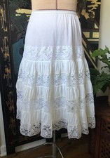 1950  s Colony Club White Lace  Ruched Petticoat Slip
