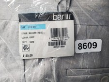 Bar III Pants Men's 31x32 Grey Slim Fit Dress Suit Slacks New MLCOPC1Y00E0