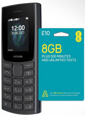 Nokia 105 Dual Sim unlocked (Free EE sim card including £10 Bundle)