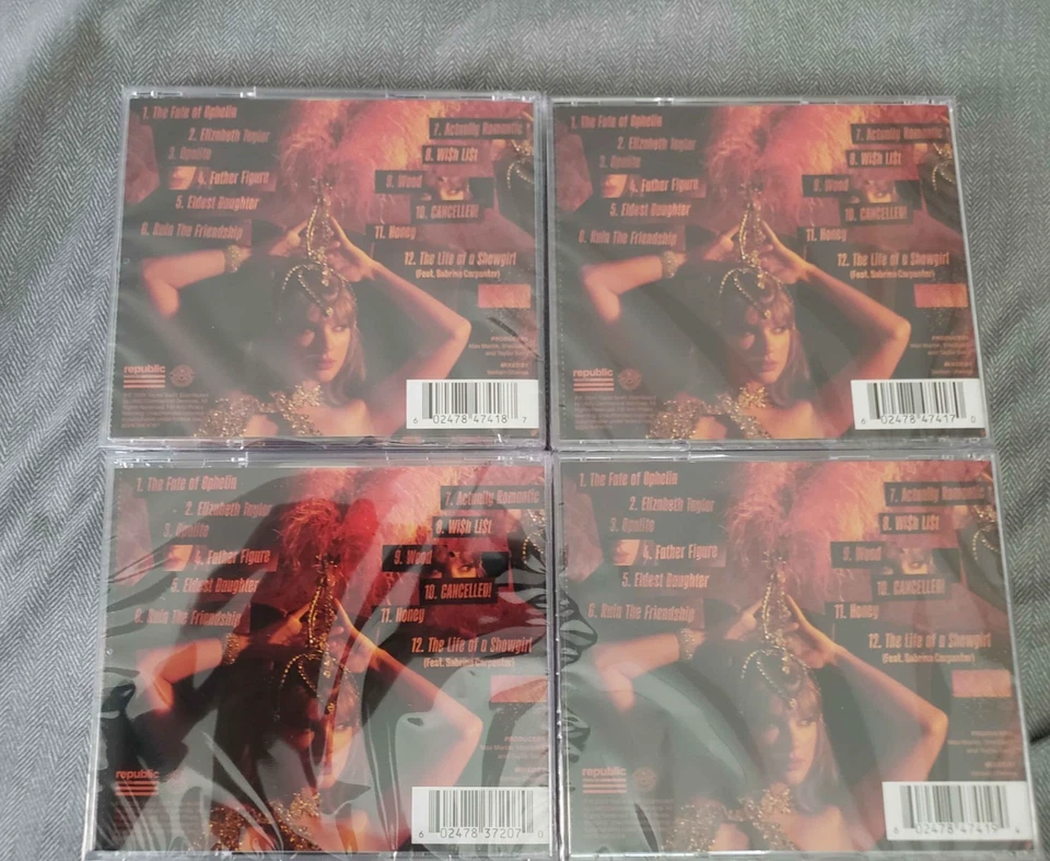 TAYLOR SWIFT The Life of a Showgirl CD SIGNED Photo COMPLETE Set Of 4 SEALED - Image 3 of 3